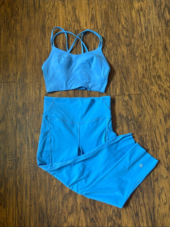 lululemon athletica Pants - Lululemon Pool Blue Athletic Set - Size 4 -USED - see description